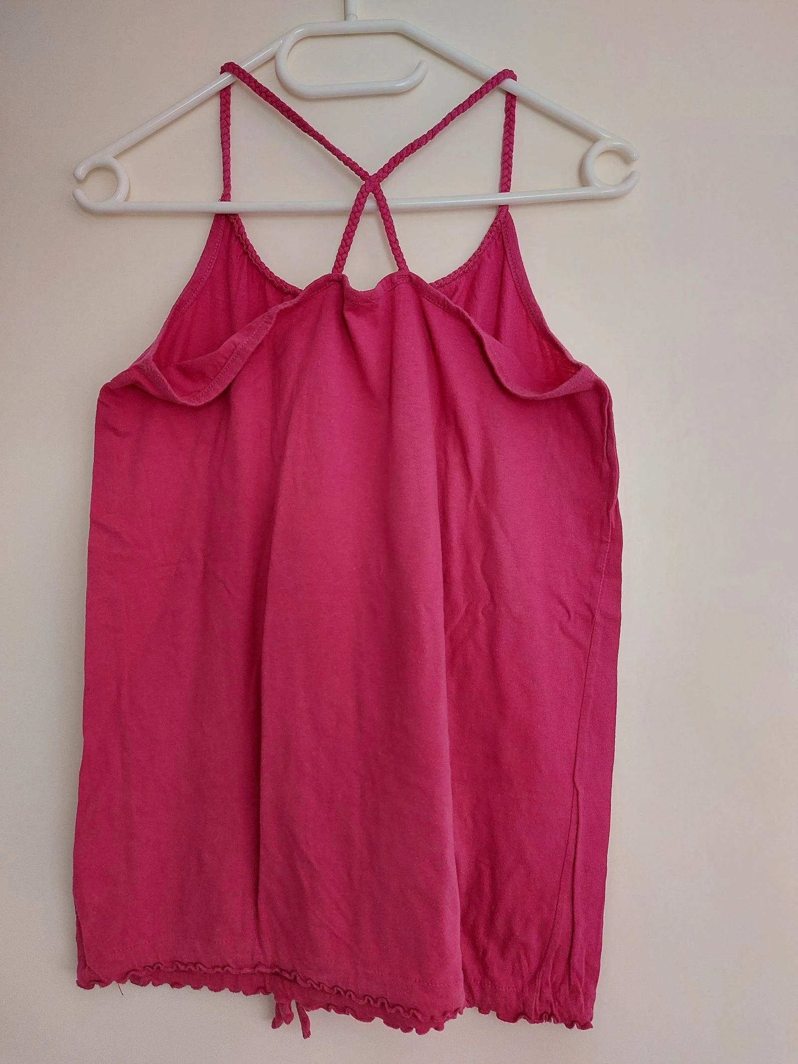 Roze top / camisole met gevlochten bandjes - L – photo 2